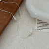 Sterling Silver Plating Geometric Pearl Necklace