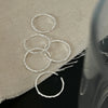 Sterling Silver Plating Geometric Solid Color Open Rings