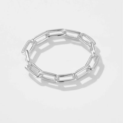 Sterling Silver Plating Solid Color Rings