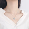 Sterling Silver 925 Prayer Hand Pendant Necklace Geometric Style Electroplated Unisex