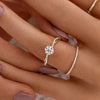 Sterling Silver Rhinestones Geometric Rings