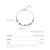 Sterling Silver Rhodium Plated Inlay Flower Zircon Bracelets
