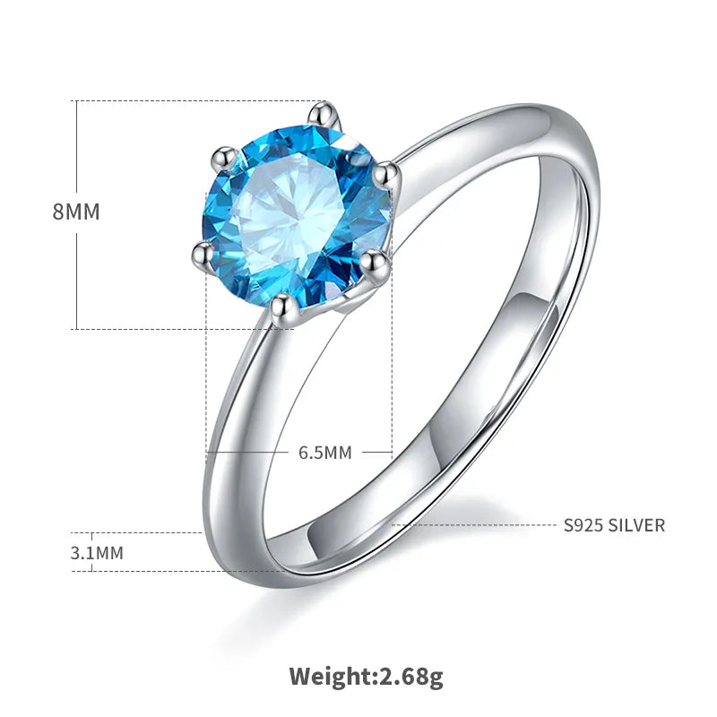 Sterling Silver Rhodium Plated Inlay Geometric Zircon Rings