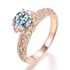 925 Sterling Silver Ring For Women With Petal Six Claw Design And Geometric Pattern Electroplated