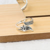 Sterling Silver Ring Retro Geometric Angel And Devil Wings Electroplating Women's