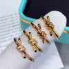 Sterling Silver Rose Gold Plated Silver Plated Elegant Lady Streetwear Inlay Printing Zircon Rings
