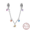 Sterling Silver Safety Chain Diy Jewelry Accessories Bracelet With Dripping Oil Design
