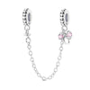 Sterling Silver Safety Chain Diy Jewelry Accessories Bracelet With Dripping Oil Design