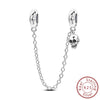 Sterling Silver Safety Chain Diy Jewelry Accessories Bracelet With Dripping Oil Design