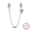Sterling Silver Safety Chain Diy Jewelry Accessories Bracelet With Dripping Oil Design