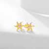 Sterling Silver Sea Star Shape Personality Fashion Jewelry Necklace Earrings Suit