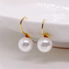 Sterling Silver Shell Pearl Drop Earrings For Women Minimalist Natural Ear Hook Jewelry