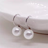 Sterling Silver Shell Pearl Drop Earrings For Women Minimalist Natural Ear Hook Jewelry