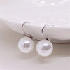 Sterling Silver Shell Pearl Drop Earrings For Women Minimalist Natural Ear Hook Jewelry