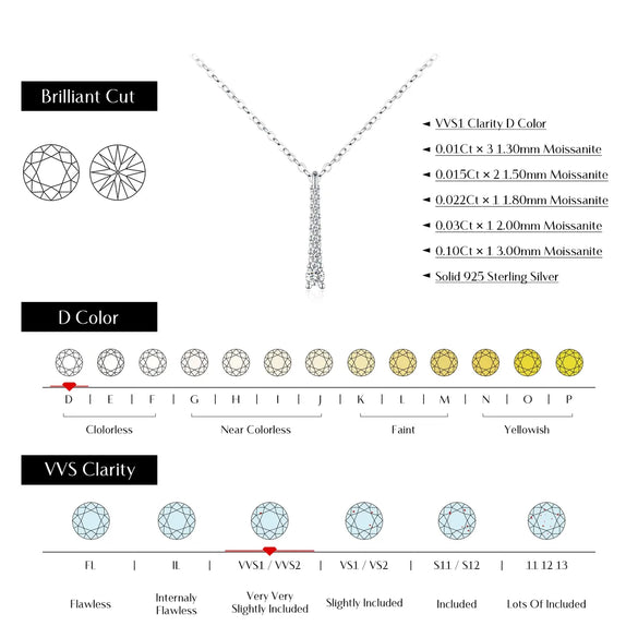 Sterling Silver Silver Plated Elegant Simple Style Plating Inlay Water Droplets Moissanite Pendant Necklace