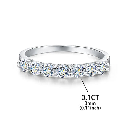 Sterling Silver Silver Plated Simple Style Classic Style GRA Certificate Inlay Solid Color Moissanite Rings