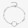 925 Sterling Silver Simple Disc Circle Electroplated Women's Highend Niche Stylish Elegant Versatile Bracelet