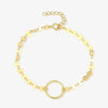 925 Sterling Silver Simple Disc Circle Electroplated Women's Highend Niche Stylish Elegant Versatile Bracelet