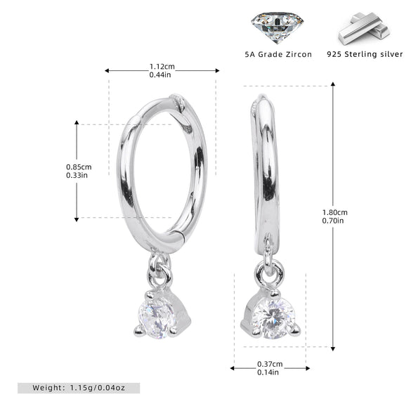 Sterling Silver Simple Fashionable Earrings