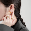 925 Sterling Silver Simple Retro Elegant Wide Drop Earrings For Women Minimalist Silver Jewelry