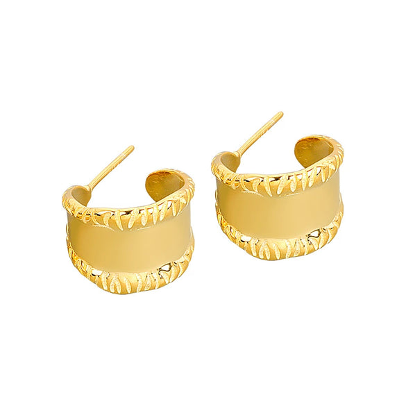 925 Sterling Silver Simple Retro Elegant Wide Drop Earrings For Women Minimalist Silver Jewelry