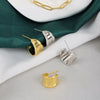925 Sterling Silver Simple Retro Elegant Wide Drop Earrings For Women Minimalist Silver Jewelry