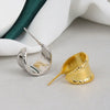 925 Sterling Silver Simple Retro Elegant Wide Drop Earrings For Women Minimalist Silver Jewelry