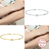 Sterling Silver Simple Style Bee Plating Inlay Zircon Bracelets