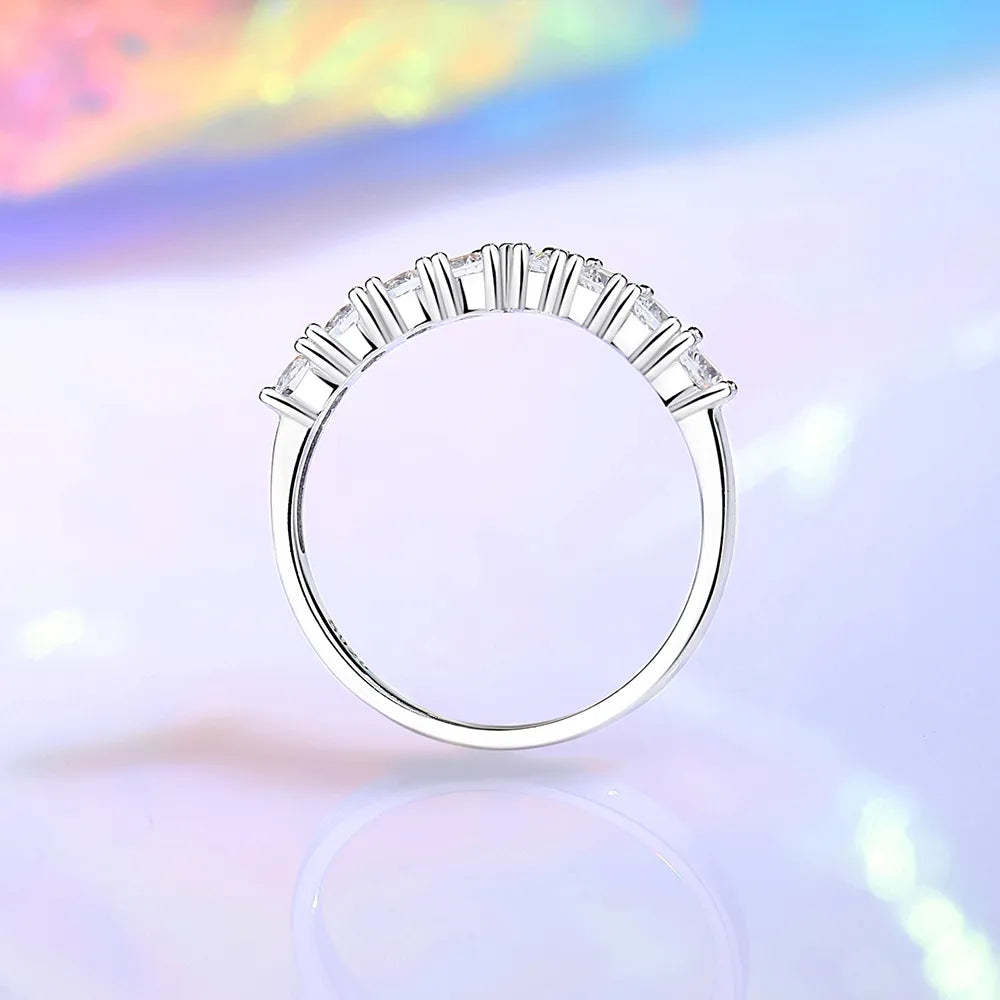 Sterling Silver Simple Style Classic Style Commute Plating Inlay V Shape Zircon Rings