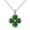 Sterling Silver Simple Style Classic Style Inlay Flower Rhinestones Pendant Necklace