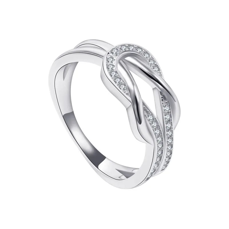 Sterling Silver Simple Style Classic Style Inlay Solid Color Zircon Rings