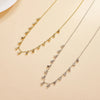 Sterling Silver Simple Style Classic Style Plating Inlay Solid Color Zircon Necklace
