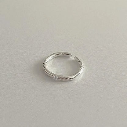 Sterling Silver Simple Style Geometric Open Rings