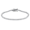 Sterling Silver Simple Style Inlay Solid Color Moissanite Bracelets