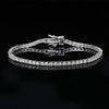 Sterling Silver Simple Style Inlay Solid Color Moissanite Bracelets