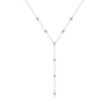 Sterling Silver Simple Style Inlay Solid Color Rhinestones Pendant Necklace