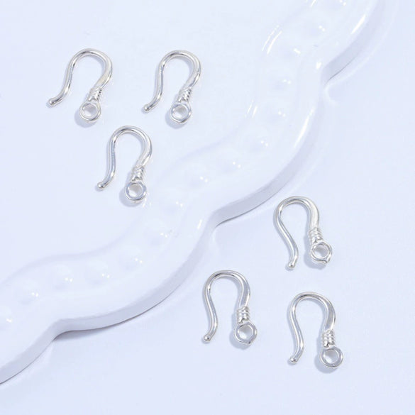 925 Sterling Silver Sshaped Handmade Diy Braided Rope Universal Finishing Connection Lobster Hook Buckle For Bracelet Necklace Electroplated