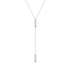 925 Sterling Silver Stacked Zircon Necklace Geometric Style High End Jewelry