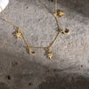 925 Sterling Silver Star Clavicle Stacked Necklace With Electroplating And Cross Chain Style