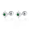 925 Sterling Silver Star Diamond Piercing Screw Earrings Unisex