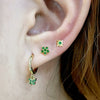 925 Sterling Silver Star Diamond Piercing Screw Earrings Unisex