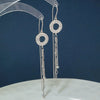 925 Sterling Silver Star Hoop Earrings For Women Elegant Long Tassel Dangle Earrings With Polished Flashy Finish Jewelry