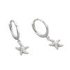 Sterling Silver Starfish Ear Buckle Earrings Geometric Electroplated Statement Earrings