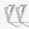 925 Sterling Silver Triangular Geometric Electroplated Women's Earrings