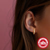 925 Sterling Silver Twisted Element Earrings With Electroplating And Zircon Inlay