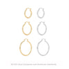 Sterling Silver Twisted Hollow Tube Circle Earrings With Wave Pattern And French Tassel For Women
