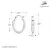 Sterling Silver Twisted Hollow Tube Circle Earrings With Wave Pattern And French Tassel For Women