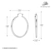 Sterling Silver Twisted Hollow Tube Circle Earrings With Wave Pattern And French Tassel For Women