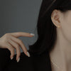Sterling Silver Ushape Wave Ear Clips With Electroplated Finish Trendy Minimalist Unisex Earrings