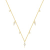 925 Sterling Silver Water Drop Geometric Stacked Collarbone Necklace For Women With Electroplating